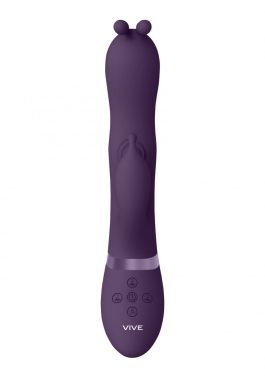 Triple Action Vibrating Rabbit with PulseWave Shaft – Purple