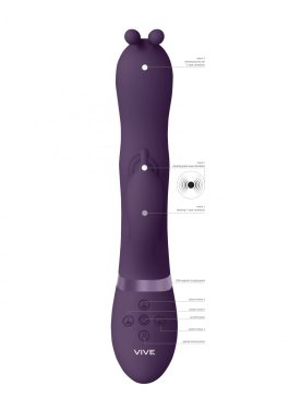 Triple Action Vibrating Rabbit with PulseWave Shaft – Purple